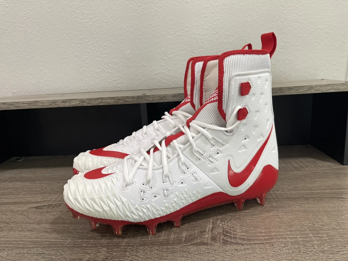Size 11 Nike Force Savage Elite TD White Red 857063 168 Football Cleats NEW