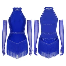 Women Dresses Jazz Leotards Gymnastics Unitards Contemporary Party Dress Salsa