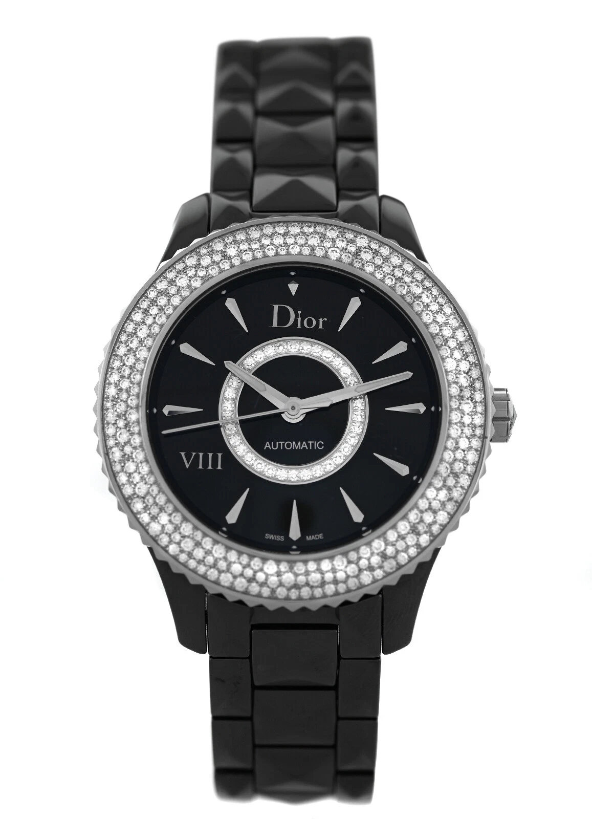 Montre automatique femme Christian Dior VIII CD1245E2C001 céramique diamant 39 mm