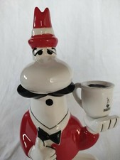 Omino ceramica pubblicità bialetti nero artigianato italiano