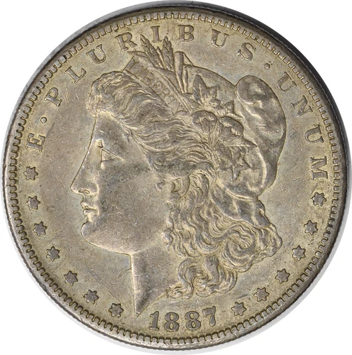 1887-S Morgan Silver Dollar AU Slider Uncertified #1217