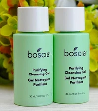 2 x Boscia Purifying Cleansing Gel  Vegan Cruelty-Free Skincare- 1.01 fl oz 30ml
