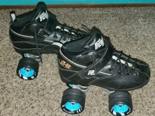 Rock Skates GT-50 Roller Speed Skates w Upgraded Dart 93 Wheels 62MM Sz 4 X 