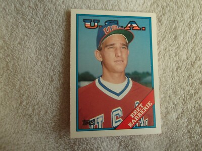Topps 1988 / MLB ''BRET BARBERIE'' #9T TEAM USA (Montreal Expos) Trading Card n21