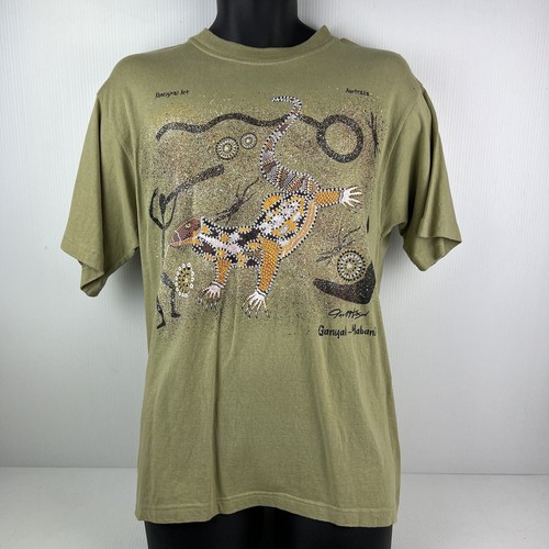 Vintage Gooses T-Shirt Made in Australia Aboriginal Art Work Graphic T-Shirt - Picture 1 of 8