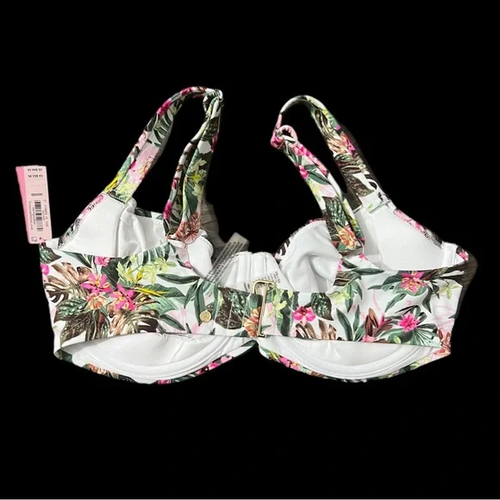 Top bikini Victorias Secret nuoto push-up senza imbottitura ferretto 36D bianco nuovo - Foto 3 di 7