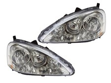 Fit Acura Rsx 2005-2006 Chrome Headlights Head Lights Lamp Depo Pair New