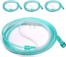 7FT Adult Sta-Soft Nasal Oxygen Cannulas - 3 PACK Green