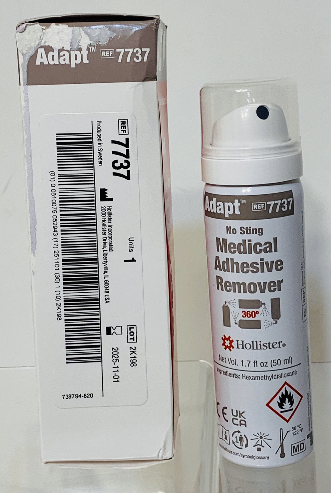 Hollister 7737 Adapt Medical Adhesive Remover, No Sting Spray 1.7 oz