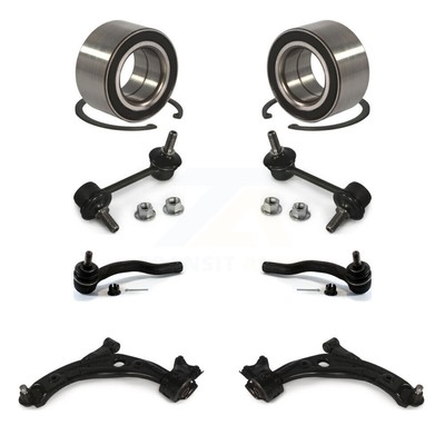 Front Bearing Lower Control Arm Outer Tie Rod End Link Kit (8Pc) For Mazda CX-7
