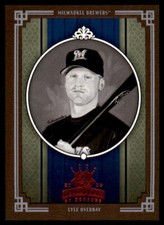2005 Donruss Diamond Kings Red Framed Black & White Photo Lyle Overbay #125