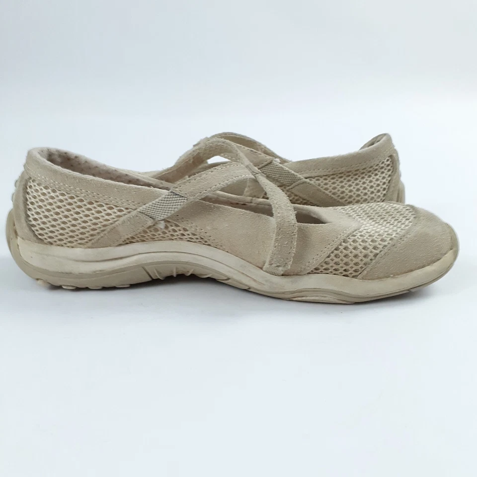Naturalizer Zapatos Mujer 7 Deporte Mary Jane Beige Gamuza Playa Caminar Motociclista Foto 2 de 4