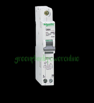 Schneider Electrical RCBO Merlin Gerin C60HC40R30 45amp 30ma RCBO