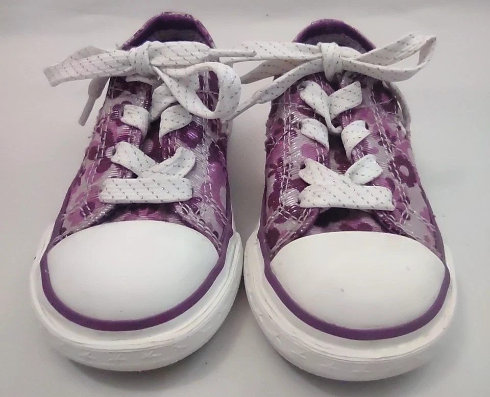 Camisetas bajas Converse One Star púrpura floral bebé/niño pequeño talla 5 Foto 2 de 4