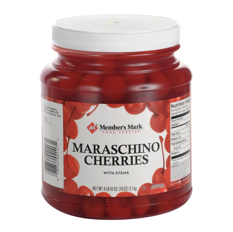 MEMBER'S MARK Maraschino Cherries with Stems, 74 Ounce Jar