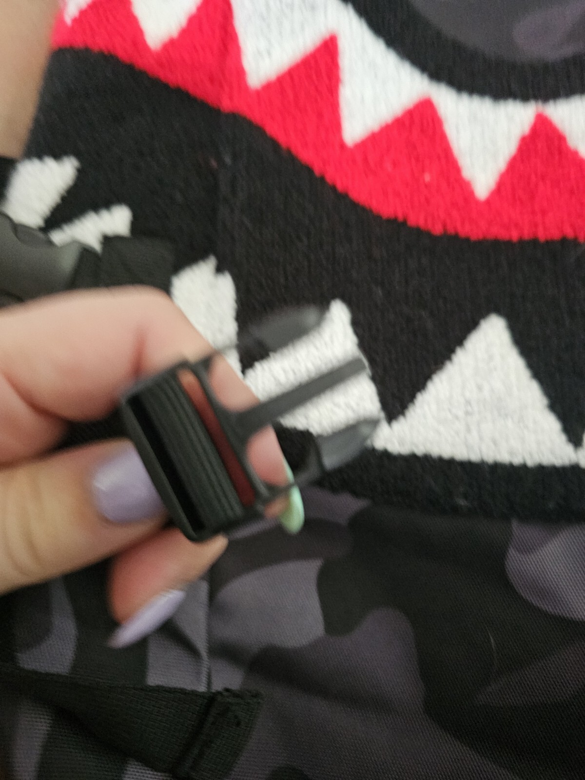 Spray Ground Backpack Black Army Pattern Shark - image 12