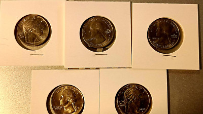 Lot of 5 Quarters All Die Chip Errors. AU/BU Great coins, please see photos