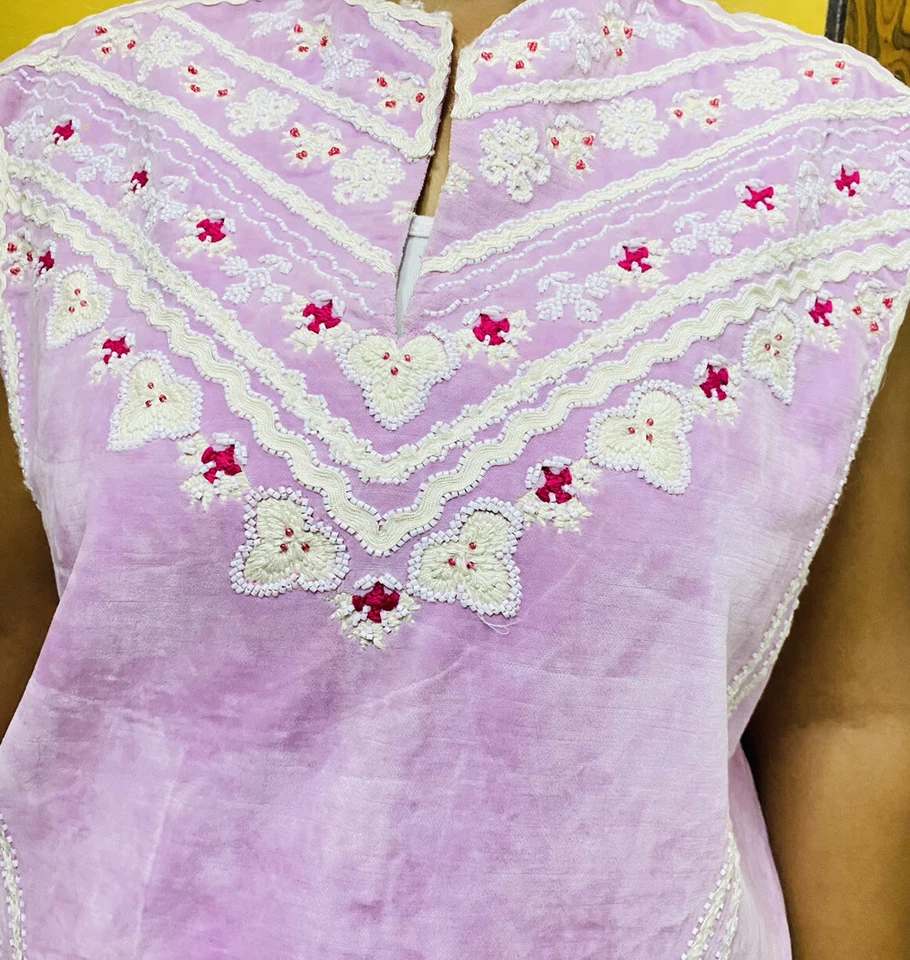 Isabel Marant Women Camena Embroidered Laced Sequin Velvet Blouse Tunic Top M 38 - Image 3 of 4