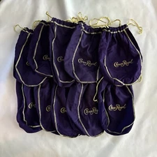 Crown Royal Purple Velvet Bag Lot Of 10 NEW