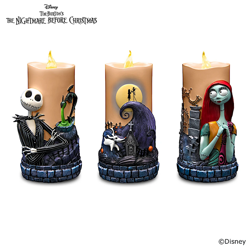 The Nightmare Before Christmas Flameless Candle Collection by
