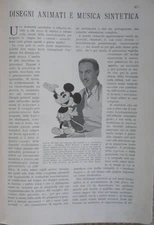 MICKEY MOUSE WALT DISNEY CARTOONS PHOTO ARTICLE MAGAZINE 1934