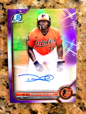 2022 Bowman Chrome Purple Refractor Autograph Donta Williams #CPA-DW Auto /250