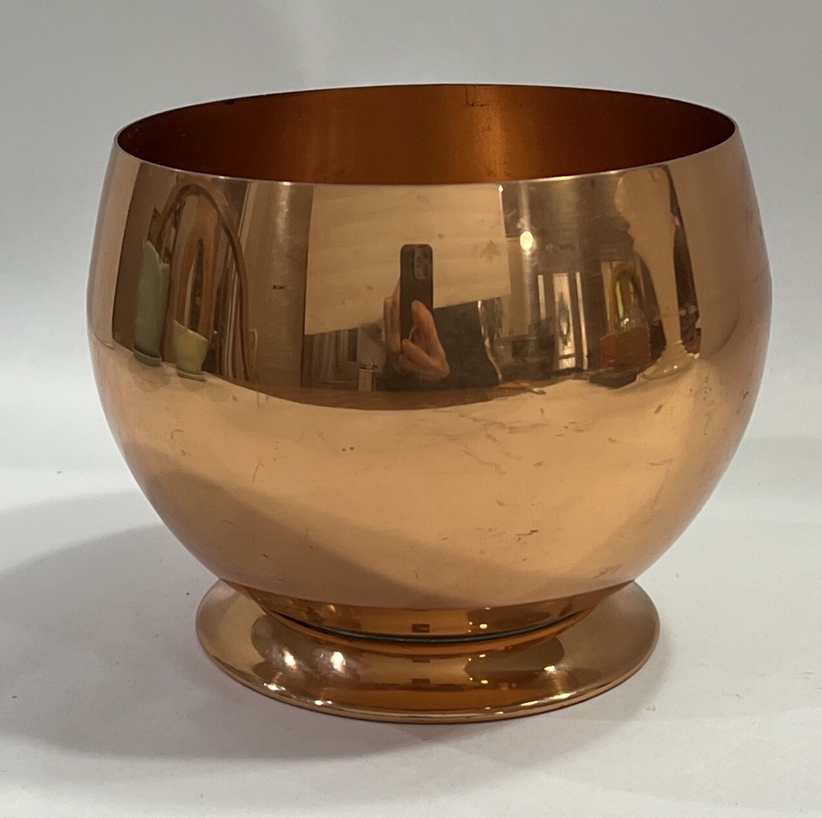 Copper Bowl Coppercraft Guild CG Solid Vase Planter vintage | eBay