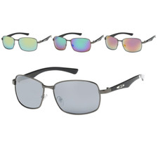 X Loop Sunglasses Mirror Lenses Metal Frames Sport Baseball Running Driving Men.