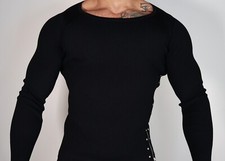 LIGHTWEIGHT RIBBED SWEATER WITH ZIP DETAIL SIZE MEDIUM