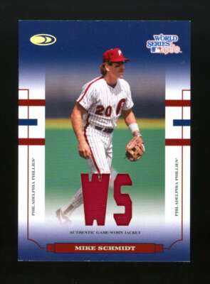 2004 Donruss Playoff Mike Schmidt Game Worn Jacket Relic 8/10 Phillies JX3670