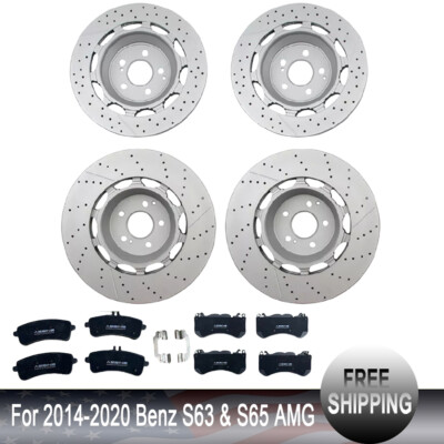 #ad Frontamp;Rear Brake Pads amp; Rotors Kit For Benz S63 AMG 14 21 2224232012 2224212612 $610.99