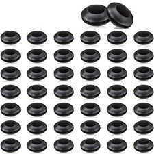 Mudder 50 Packs Airlock Grommet, Fermenter Lid Rubber for Black