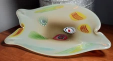 Mid Century Murano 1960 Millefiori Opalescent Italian Studio Art Glass RARE 