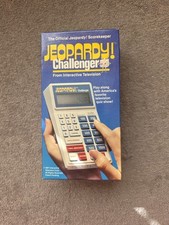 Jeopardy Challenger Game Electronic Vintage 1987 Official Scorekeeper See Video