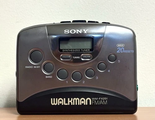 Vtg Sony Walkman WM-FX251 AM FM Radio Stereo Cassette Player Only Radio Works