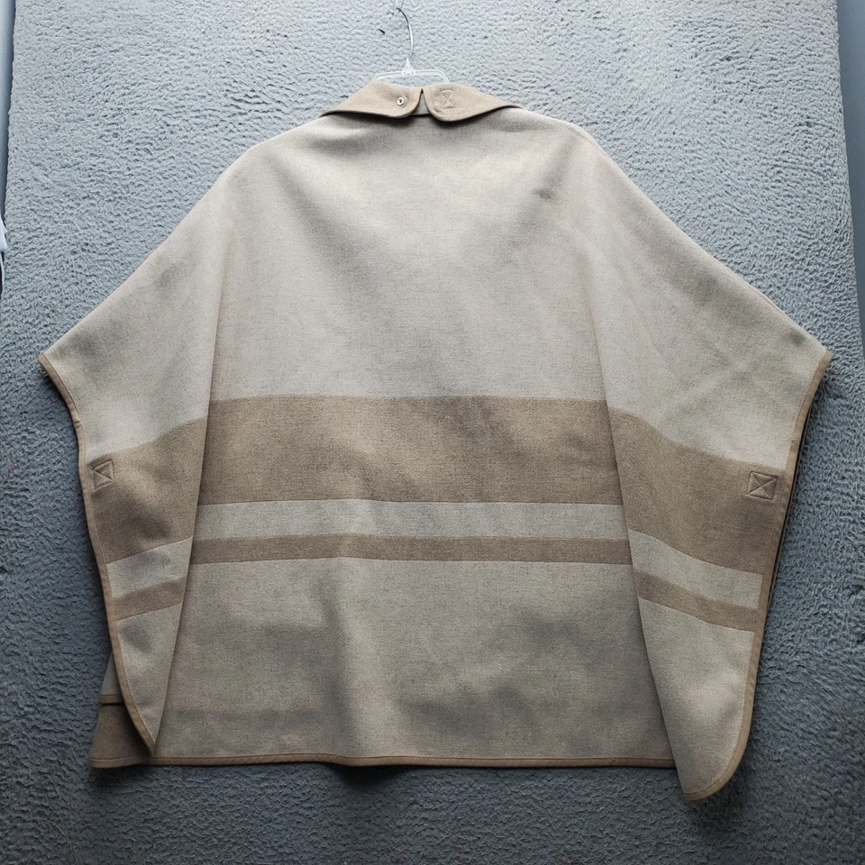 Vince Poncho Capa Cárdigan Suéter Mujer M/L Marrón Tejido Apretado Frente a Presión Usado en Excelente Condición Foto 2 de 4