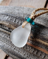 Hawaii Sea Glass Beach Necklace Thin Braided Cord
