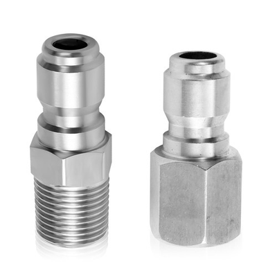 #ad Fast Connect Pressure Washer Fittings 2 PCS Stainless Steel 1 4 Plug Adapter $17.07