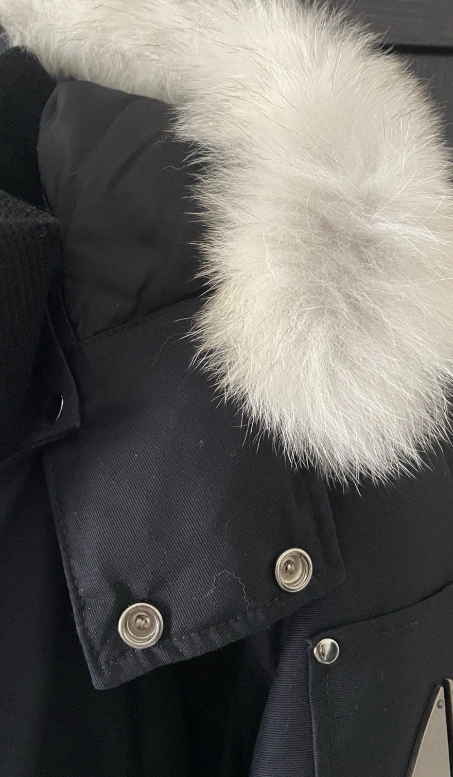 Moose Knuckles Pearson Jacket Men’s XXL Navy Blue Real Fox Fur Trim RRP £935 image 6