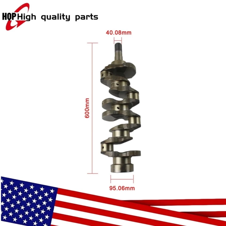 Cigüeñal motor minicargadora Kubota Thomas T-320 T-255 T-250 Foto 3 de 4