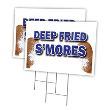 Deep Fried Smores Multi-Pack of Yard Signs & Stake plastic coroplast window