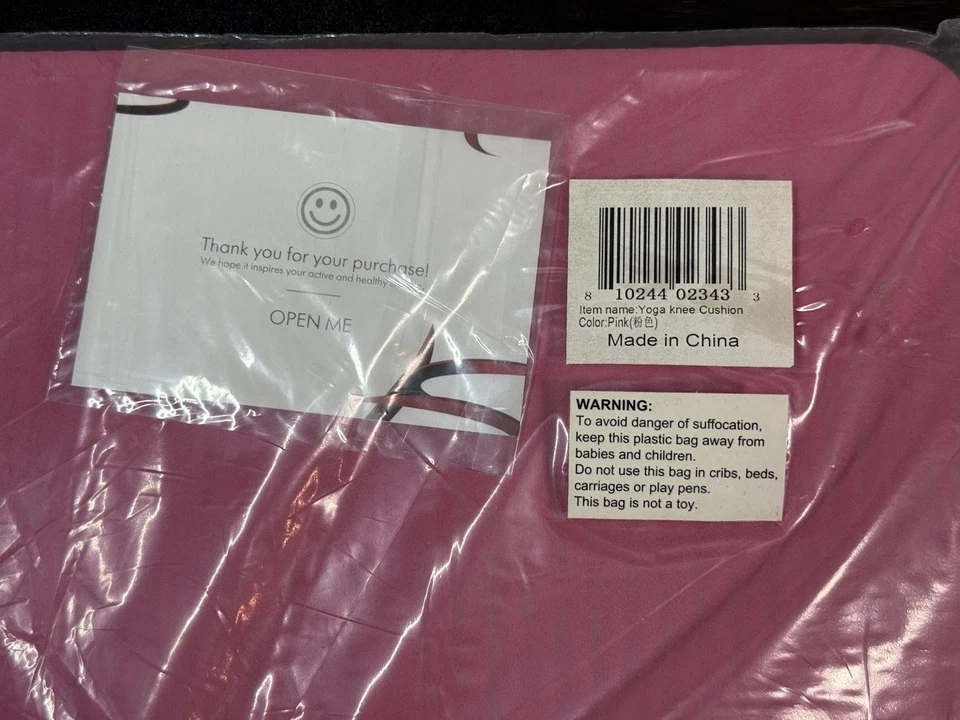 ProSource 粉色瑜伽护膝垫 – 厚舒适泡沫 – 防滑 – 全新 — 第 4/4 张图片