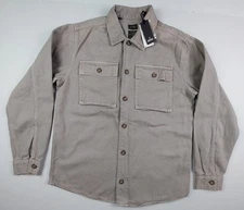 Buffalo David Bitton Jill Shirt Jacket Mens Medium Beige 100% Cotton NWT $109.00