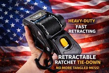 Marine Retractable Transom Tie Down - 2500lbs Boat Trailer 2 Inch Strap 2 Pack Marine Retractable Transom Tie Down - 2500lbs Boat Trailer 2 Inch Strap 2 Pack