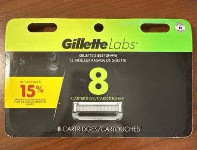 Gillette Labs Exfoliating Bar Razor Blade Refills - 8 Cartridges