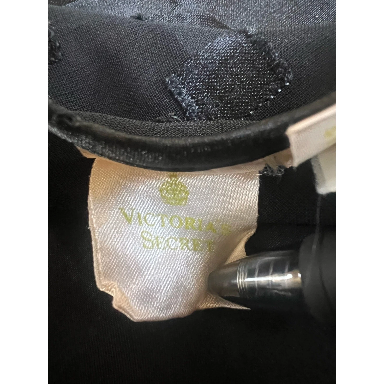 UNDERCOVER Abito Victoria's Secret vintage nero slip con coppe trasparenti