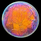 1 Oz Silver Coin .999 Proof Buffalo Round Monster Rainbow Toning Uncirculated