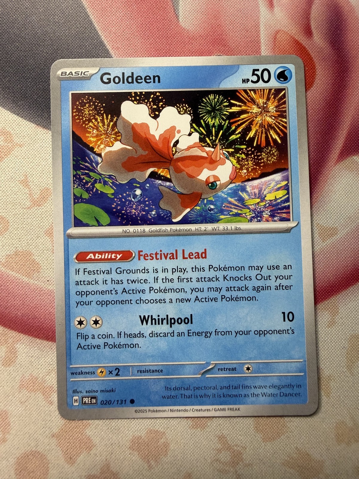 Goldeen Common SV: Prismatic Evolutions 020/131 NM English Pokemon Card