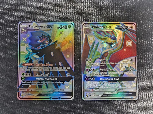 Decidueye GX SV47/SV94 Noivern GX SV78/SV94 Hidden Fates Shiny Vault Holo Lot 2