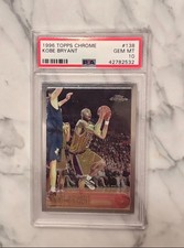 1996 Topps Chrome Kobe Bryant ROOKIE RC #138 PSA 10 GEM MINT